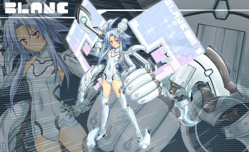 Anime girl with futuristic weapon