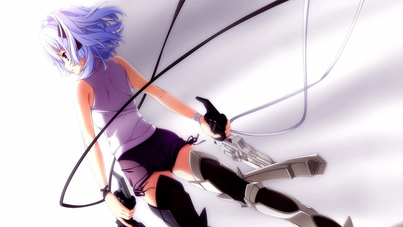 anime girl with futuristic weapon