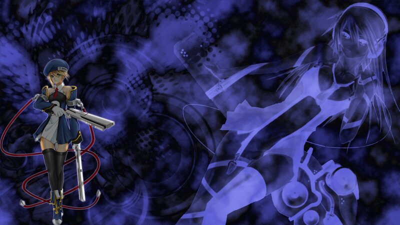anime girl with futuristic weapon
