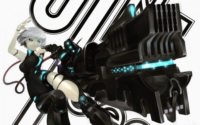 anime girl with futuristic weapon