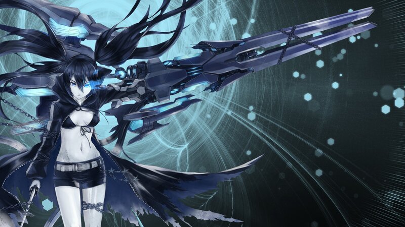 anime girl with futuristic weapon