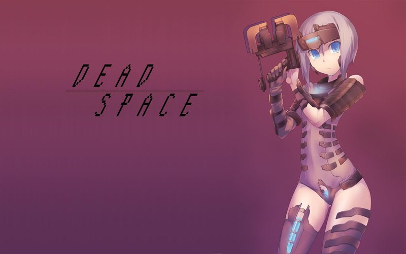 anime girl with futuristic weapon