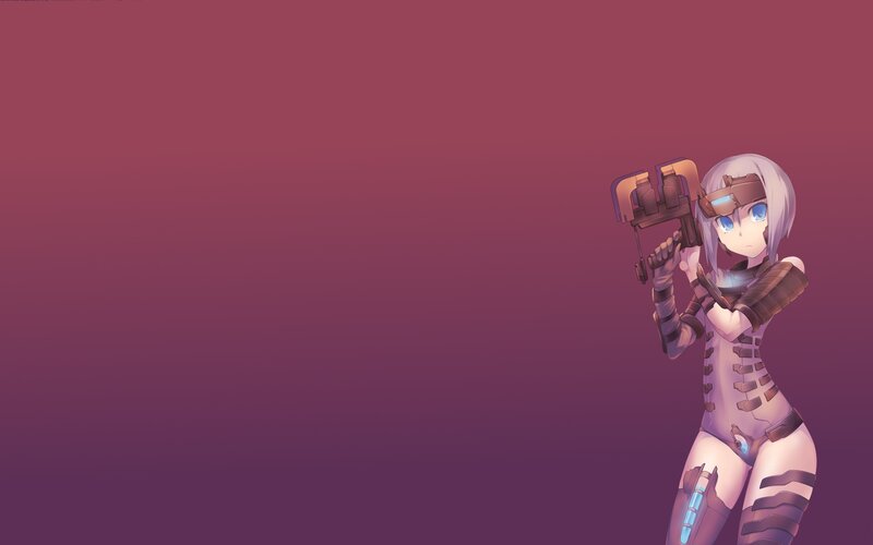 anime girl with futuristic weapon