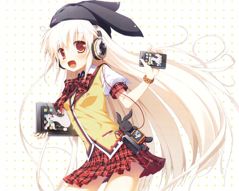 anime girl with gadgets