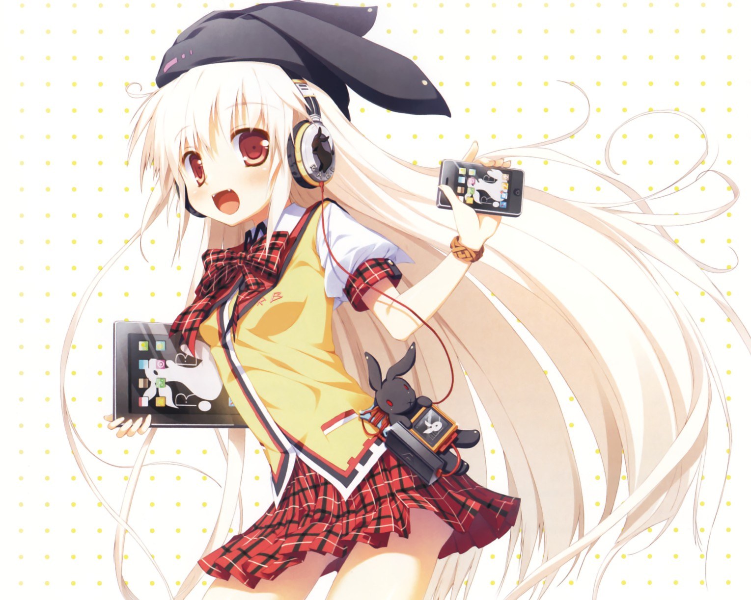 anime girl with gadgets