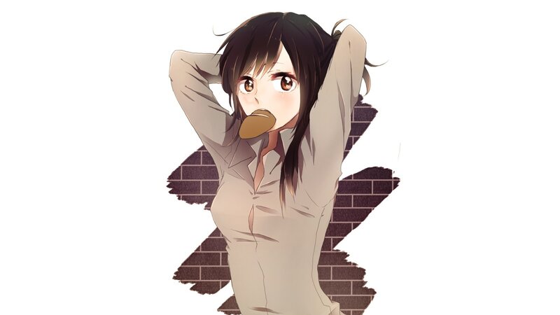 Anime Girl with Gag — Brown