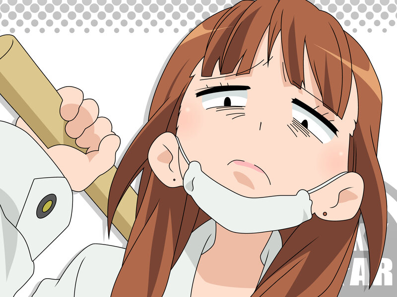 anime girl with gagged mouth
