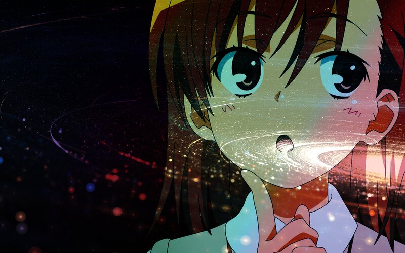 Anime Girl with Galaxy