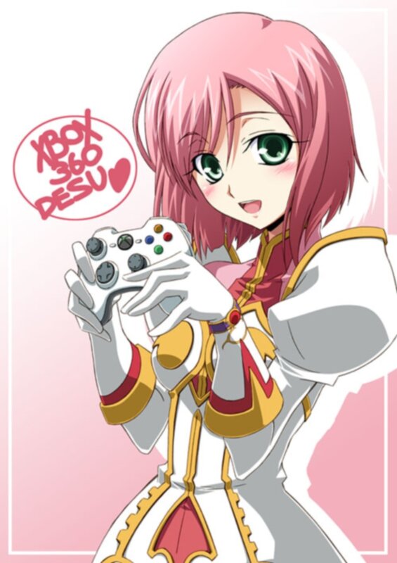 anime girl with game controller