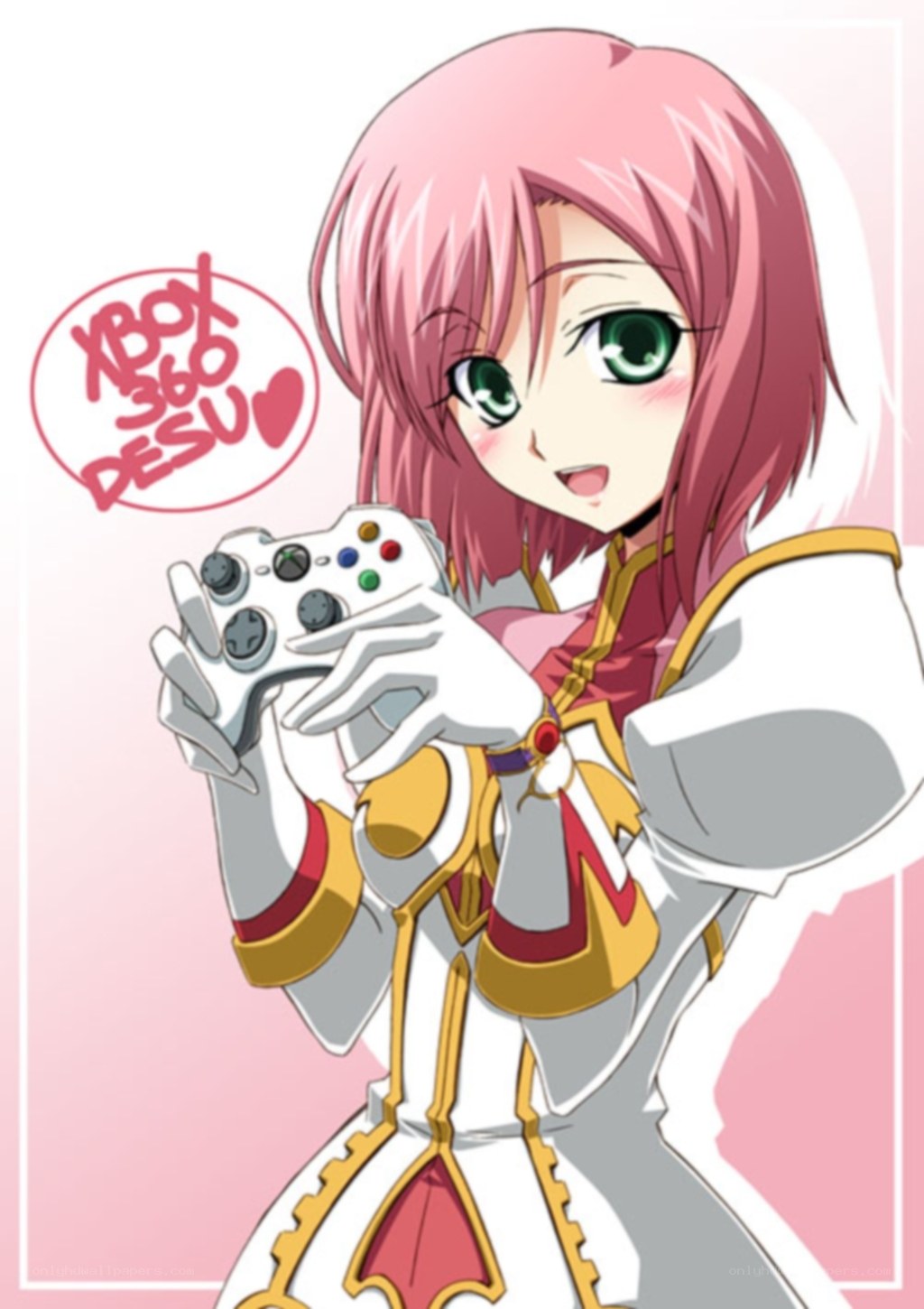 anime girl with game controller