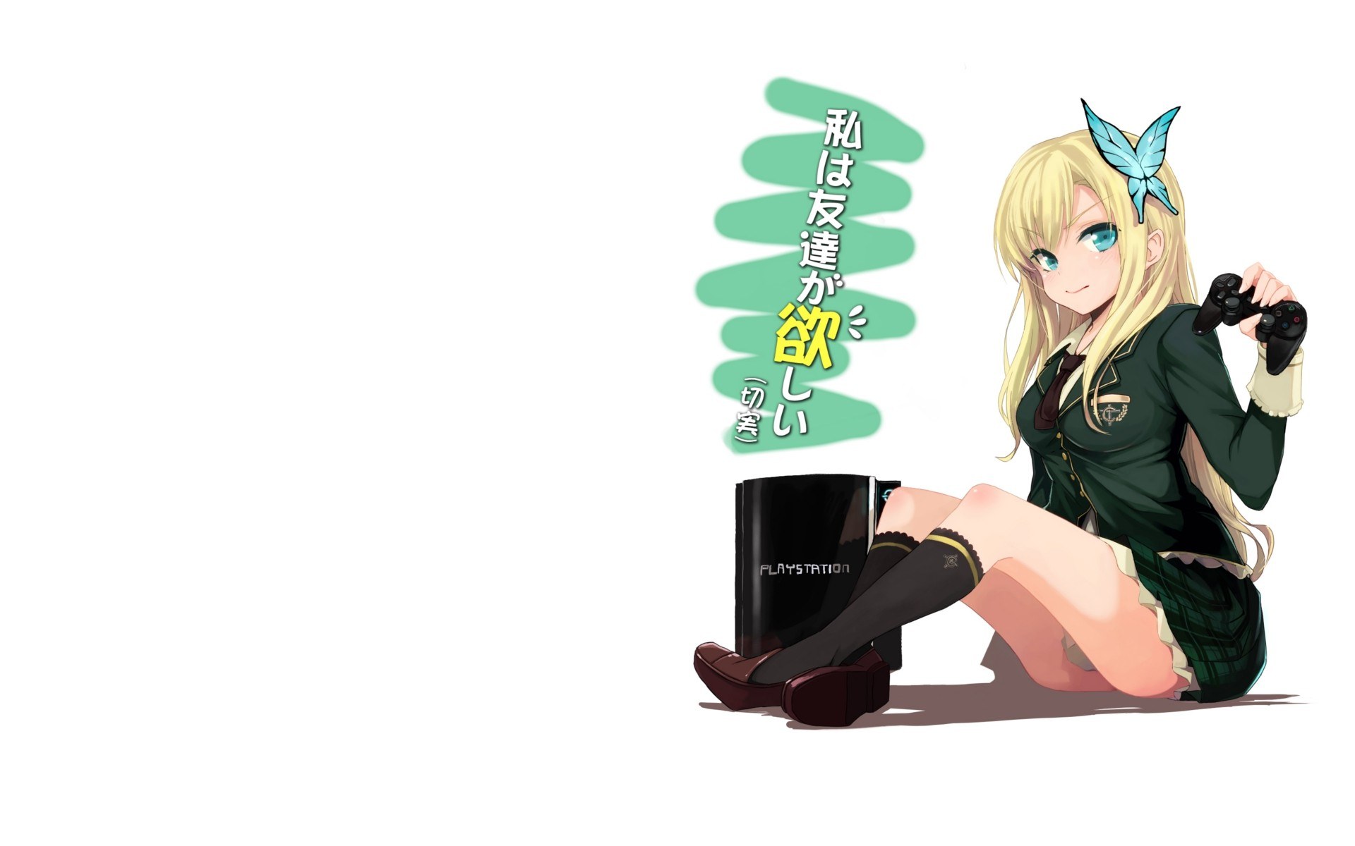 anime girl with game controller