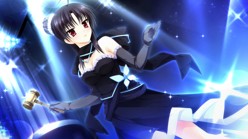 Anime Girl with Gavel — Blue