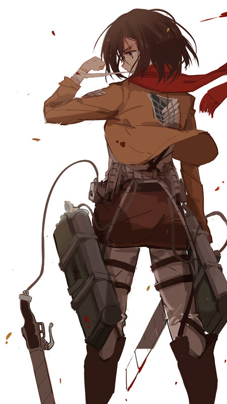 Anime Girl with Gear — Brown, Dramatic