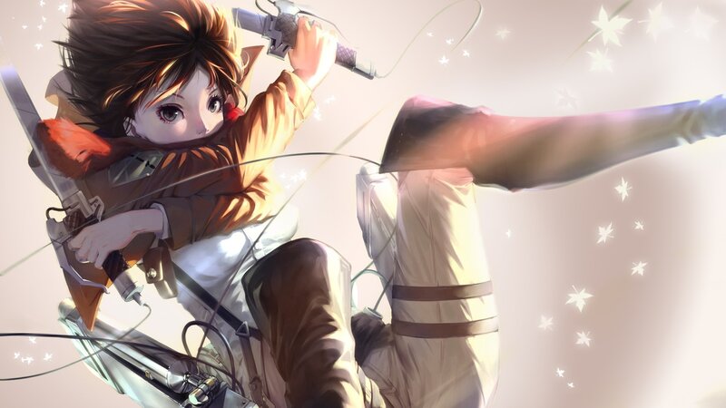 Anime Girl with Gear — Brown, Dynamic