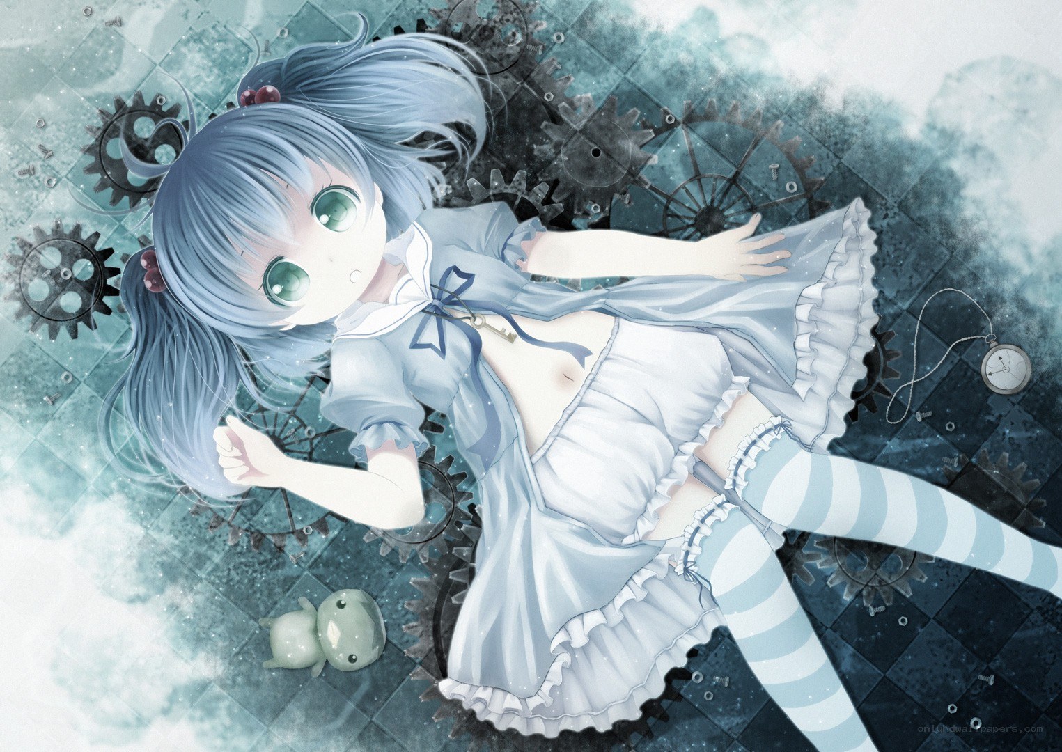 anime girl with gears