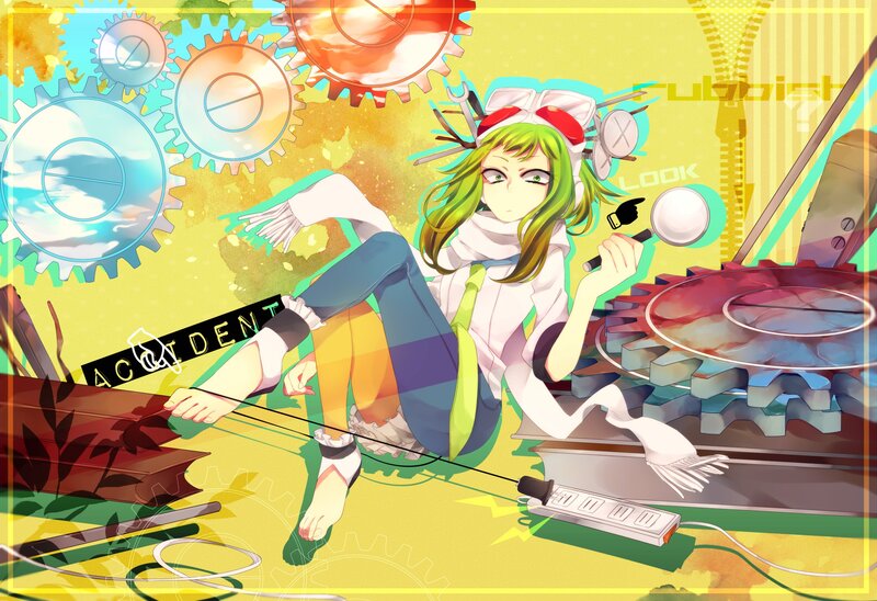 anime girl with gears and tools