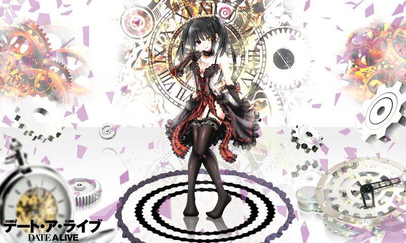 Anime Girl with Gears — Black, Dramatic