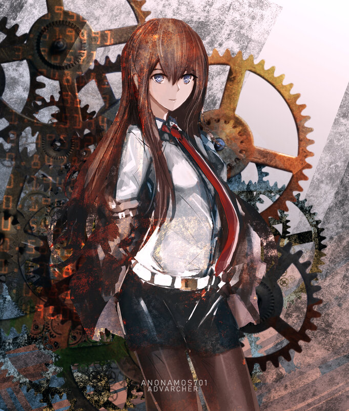 Anime Girl with Gears — Brown, Dramatic