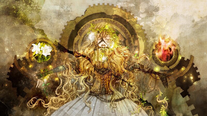 Anime Girl with Gears — Brown