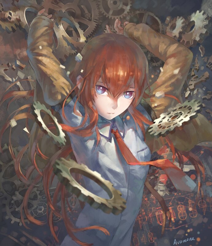 Anime Girl with Gears — Red