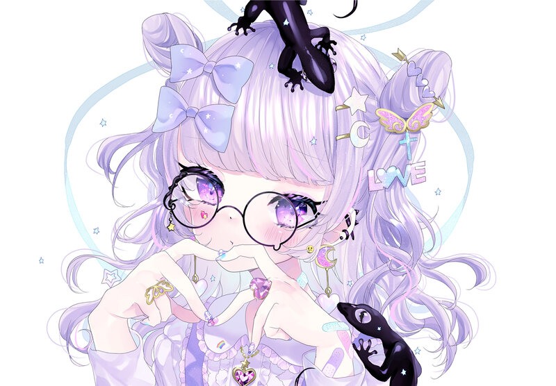 Anime Girl with Geckos