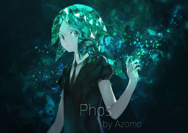 Anime Girl with Gemstone Hair