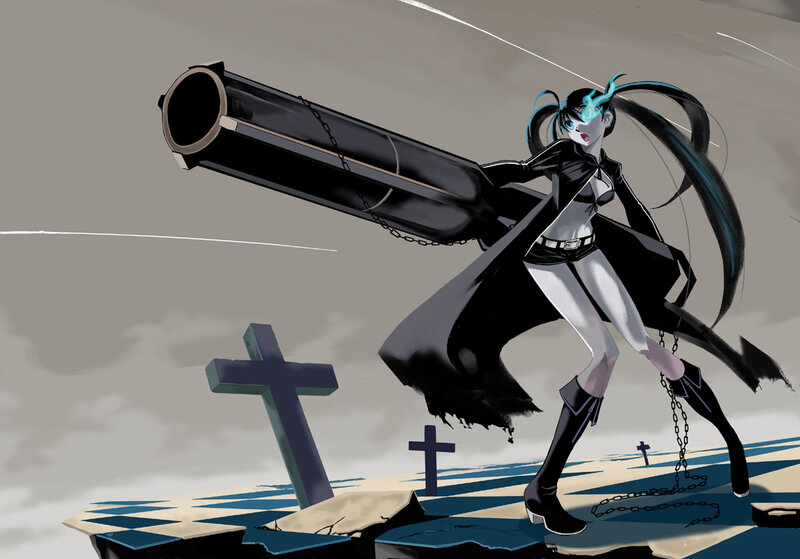 Anime girl with giant cannon