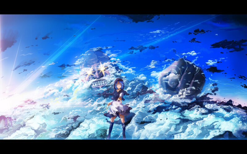 anime girl with giant fists