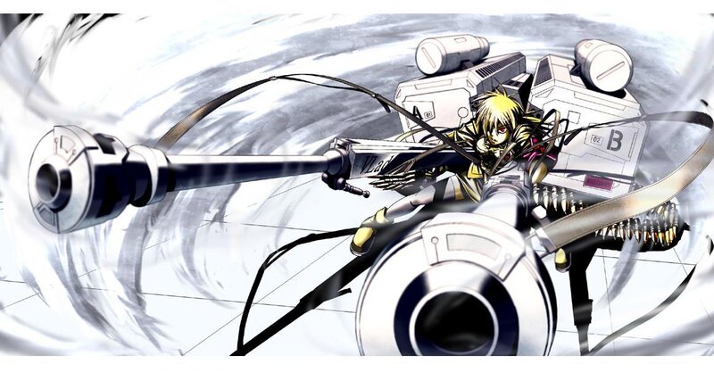 anime girl with giant gun