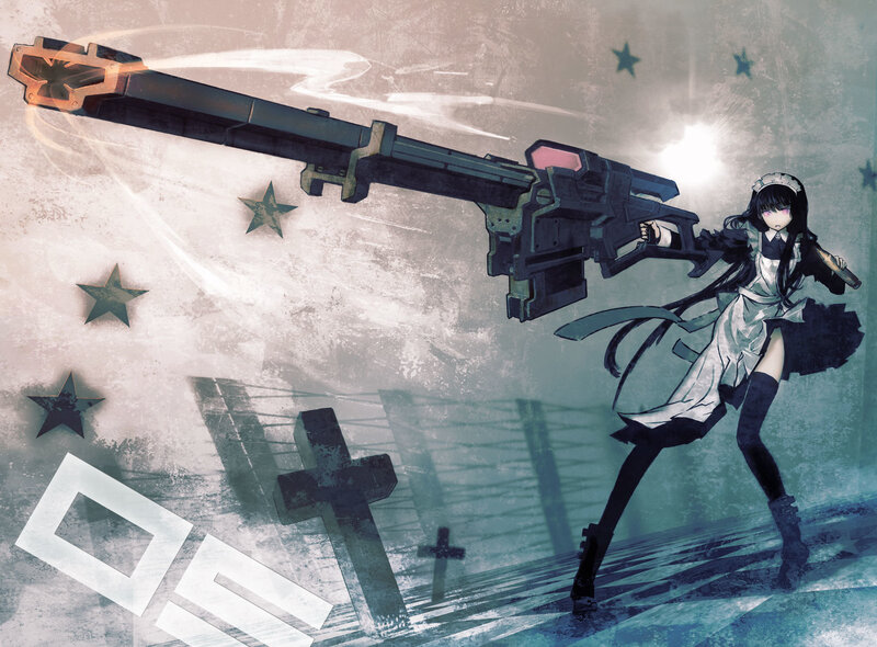 anime girl with giant gun