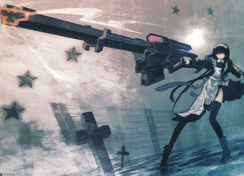 Anime girl with giant gun