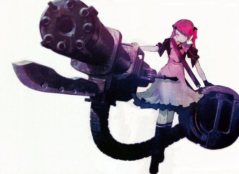 Anime girl with giant gun