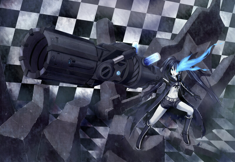 anime girl with giant gun