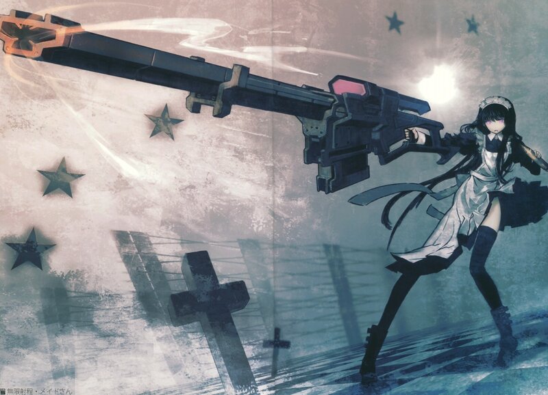 Anime girl with giant gun