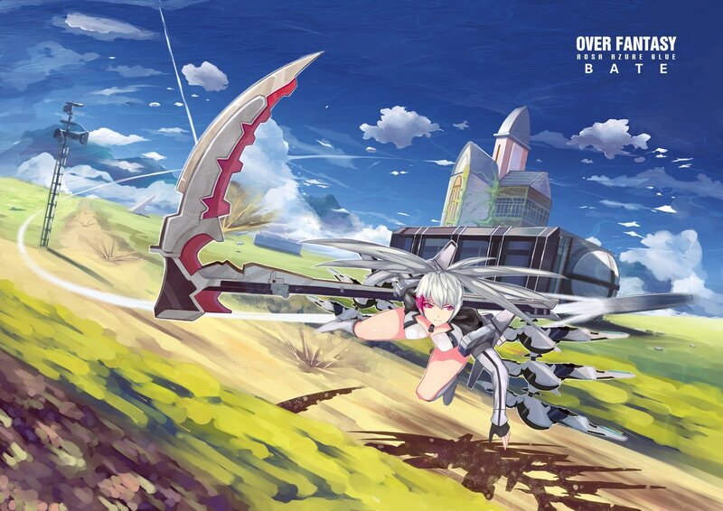 Anime girl with giant scythe