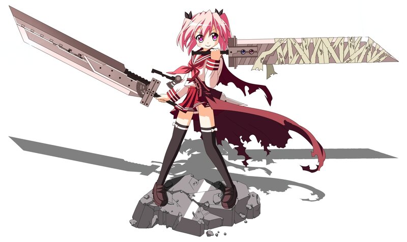 anime girl with giant sword