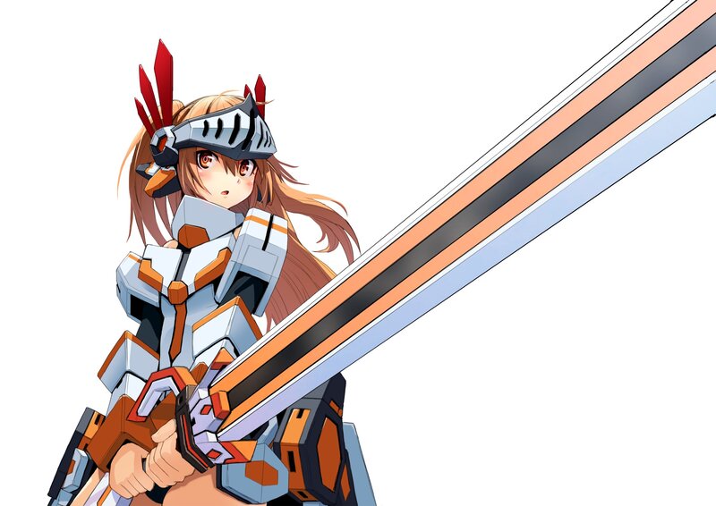 anime girl with giant sword