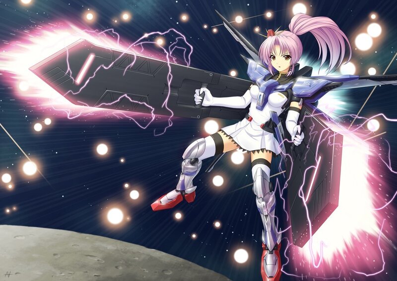 Anime girl with giant sword