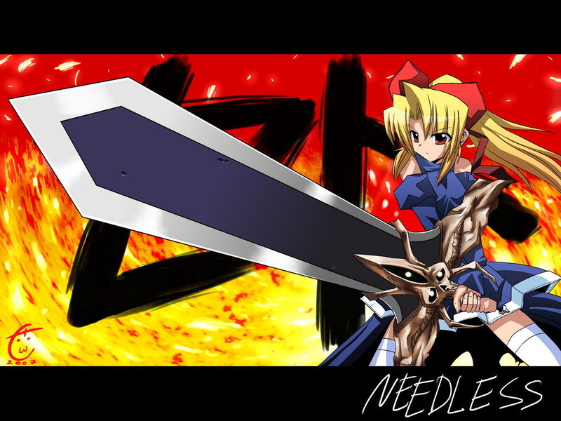Anime girl with giant sword