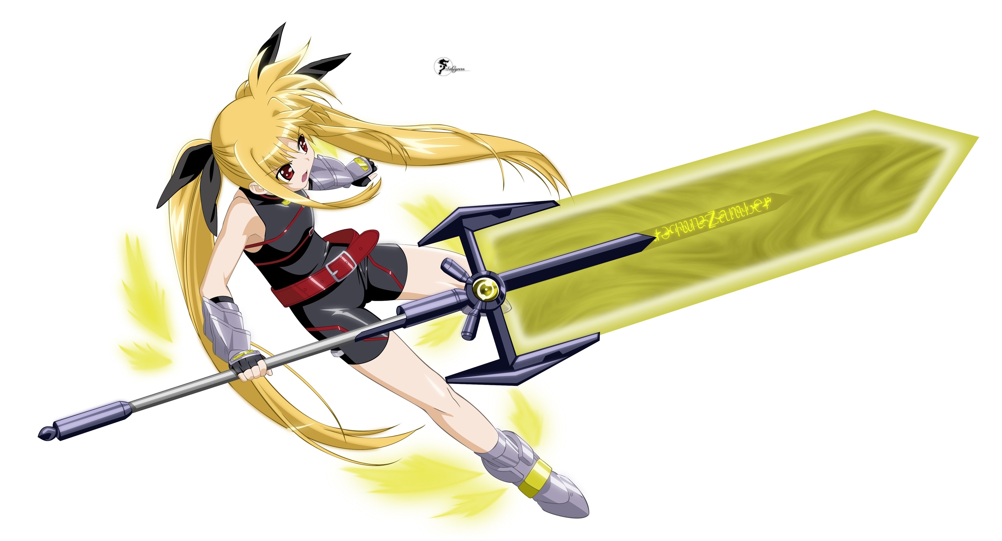 anime girl with giant sword