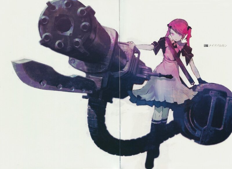 Anime girl with giant weapon