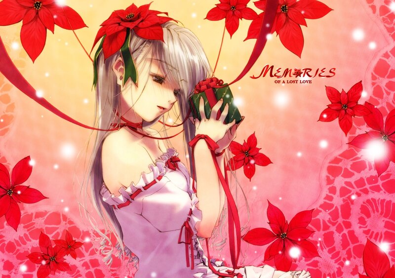Anime Girl with Gift — Red, Sentimental