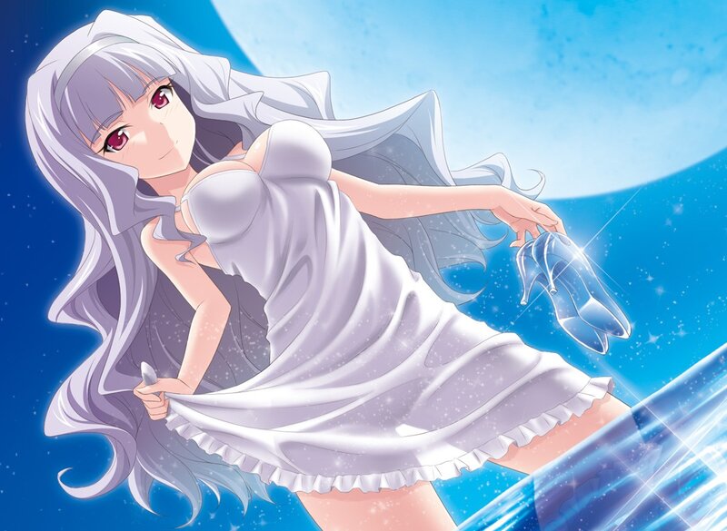 anime girl with glass slipper