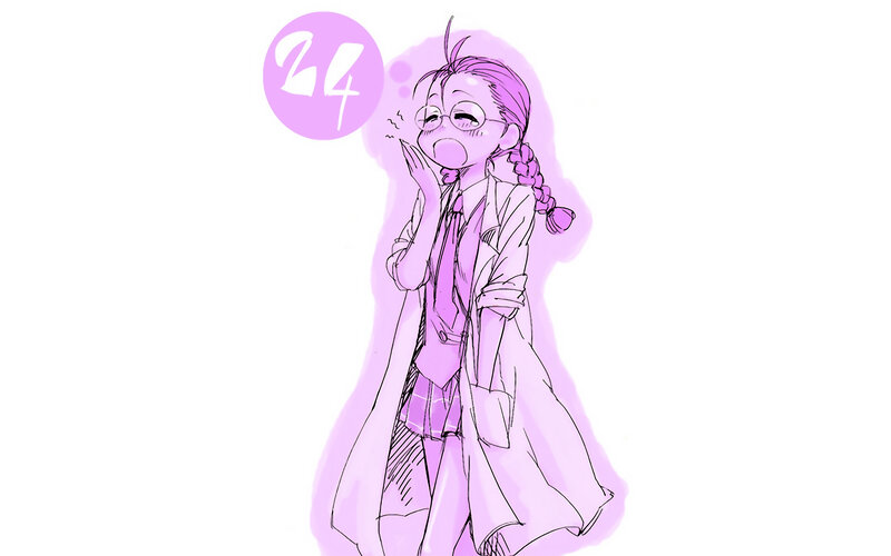 anime girl with glasses