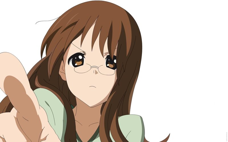 anime girl with glasses