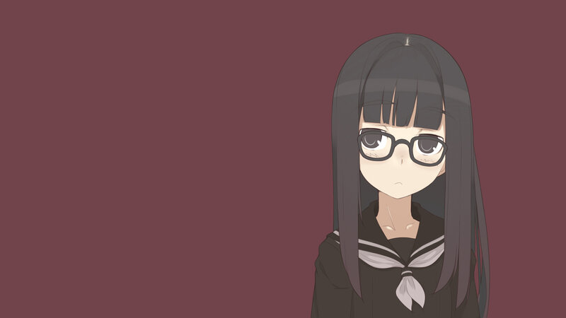 anime girl with glasses