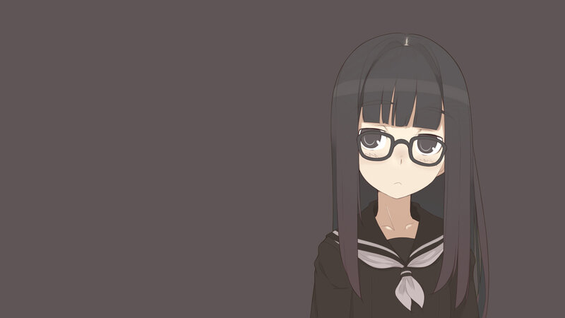 anime girl with glasses