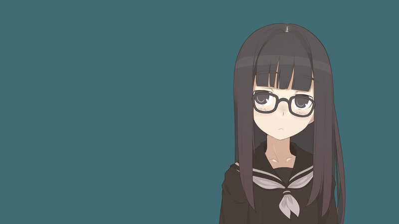 anime girl with glasses