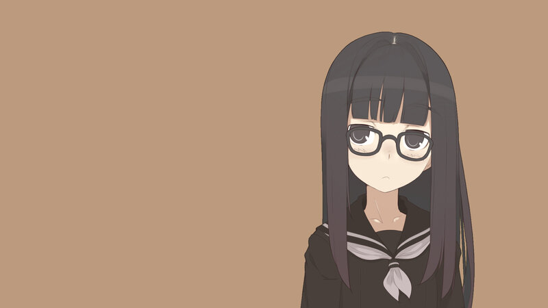 anime girl with glasses