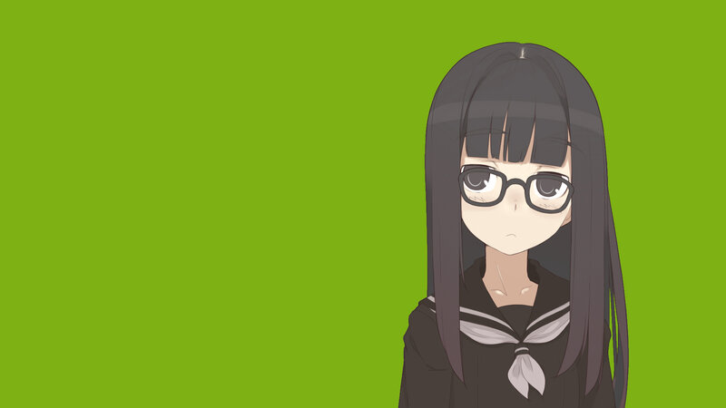 anime girl with glasses
